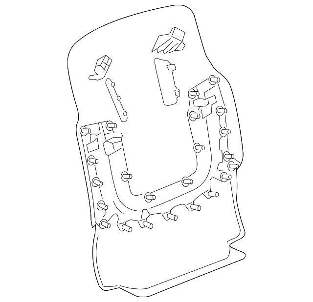 Genuine Front Seat Back Cushion Finish Panel Dune 23365185