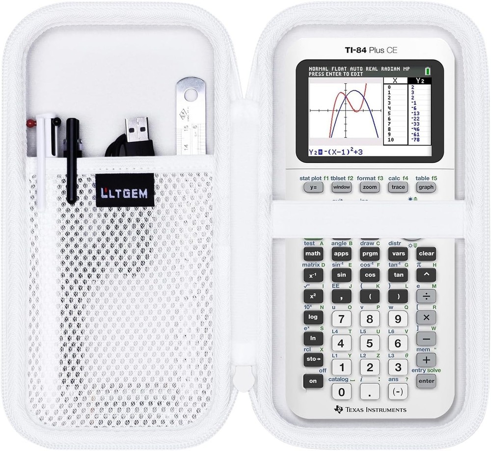 Stylish White Calculator Case for Texas Instruments & Casio - Accessories Pocket