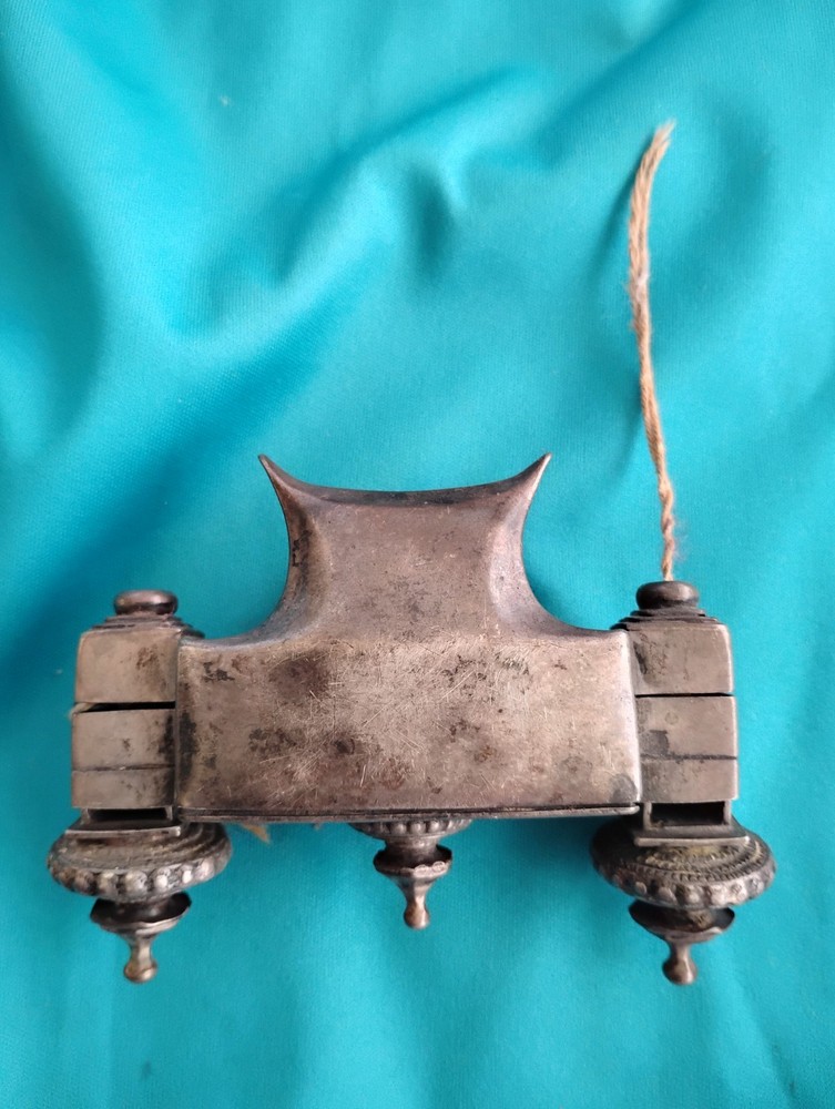 Antique Judaica  Silver Scroll Amulet Holder