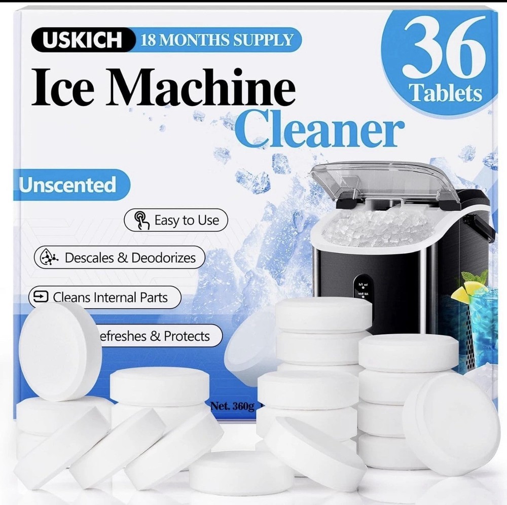 All-in-One Ice Maker Cleaning Tablets, 36 Pack - Easy, Effective Maintenance
