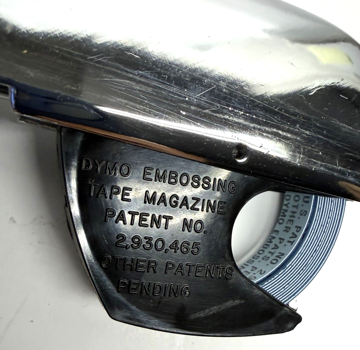 VINTAGE Dymo M-5 Tapewriter Manual Embossing Label Maker Case & Storage Tray