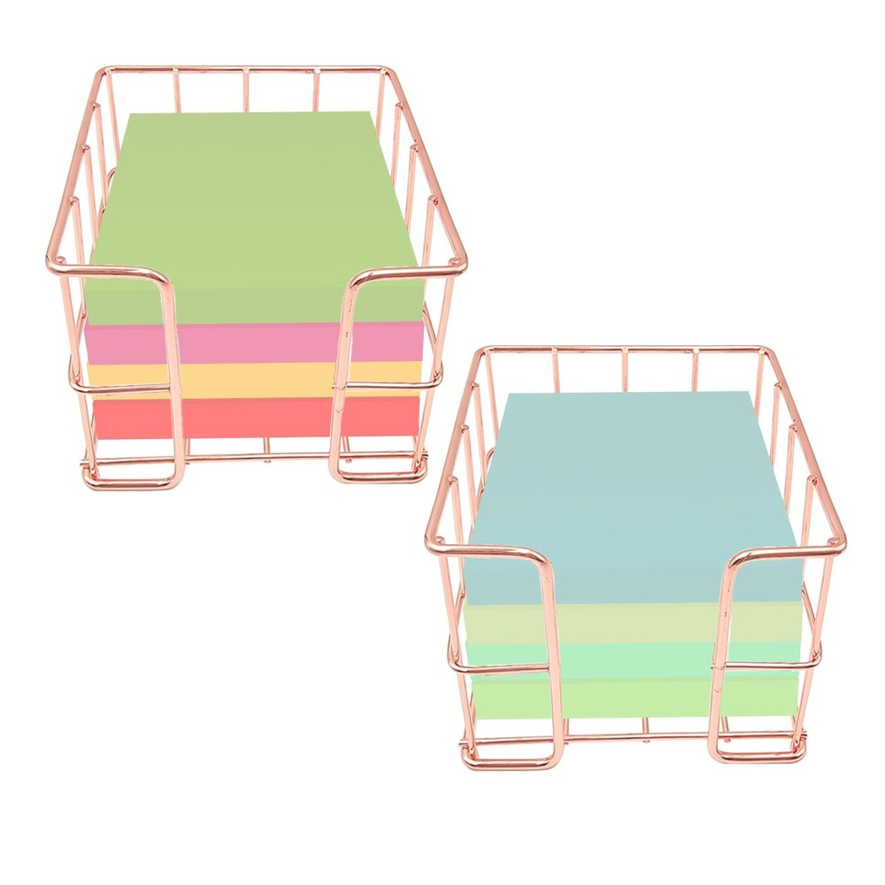 2 Pcs Post Note Holder Sticky Note Holder Notepad Holder Desk Organizer Cute ...