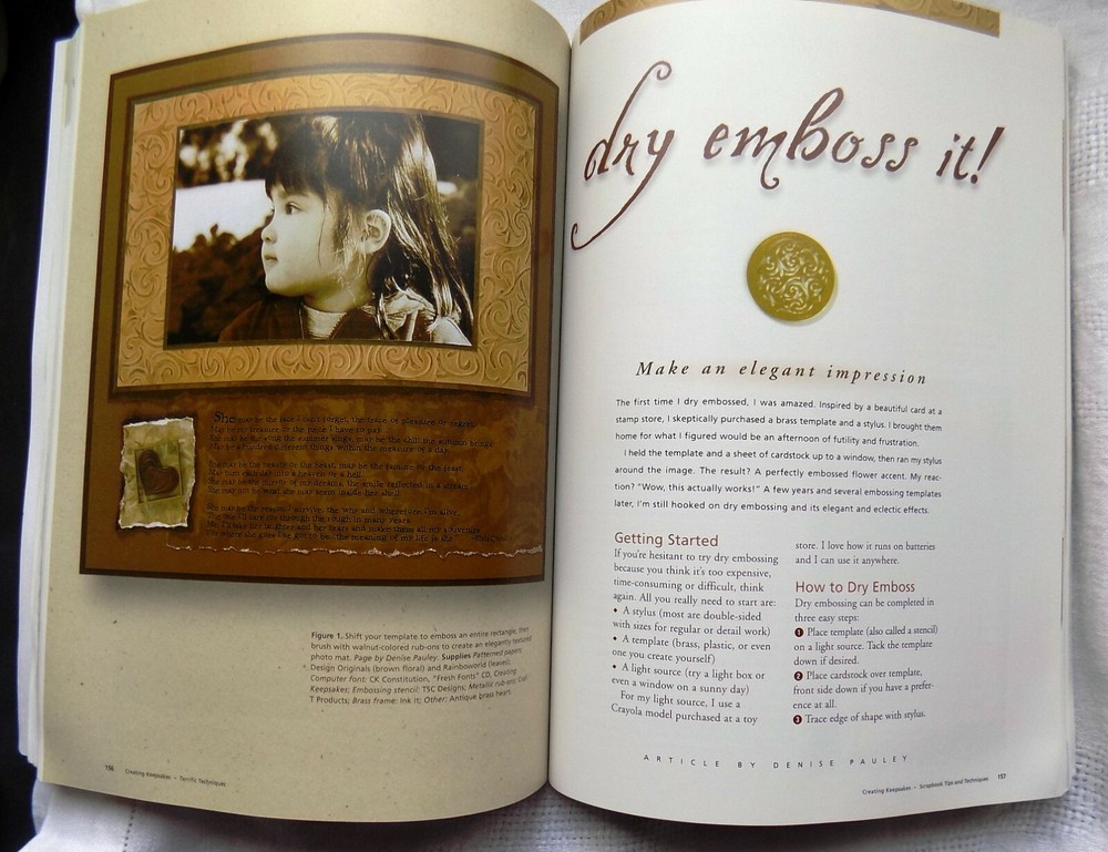 Creating Keepsakes Book “Scrapbook Tips & Techniques", Leisure Arts Paperback