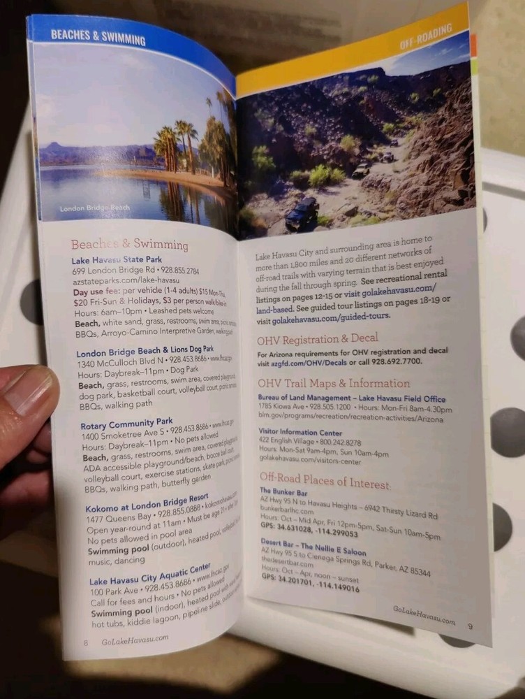 Lake Havasu, Arizona Visitor Guide, MAP