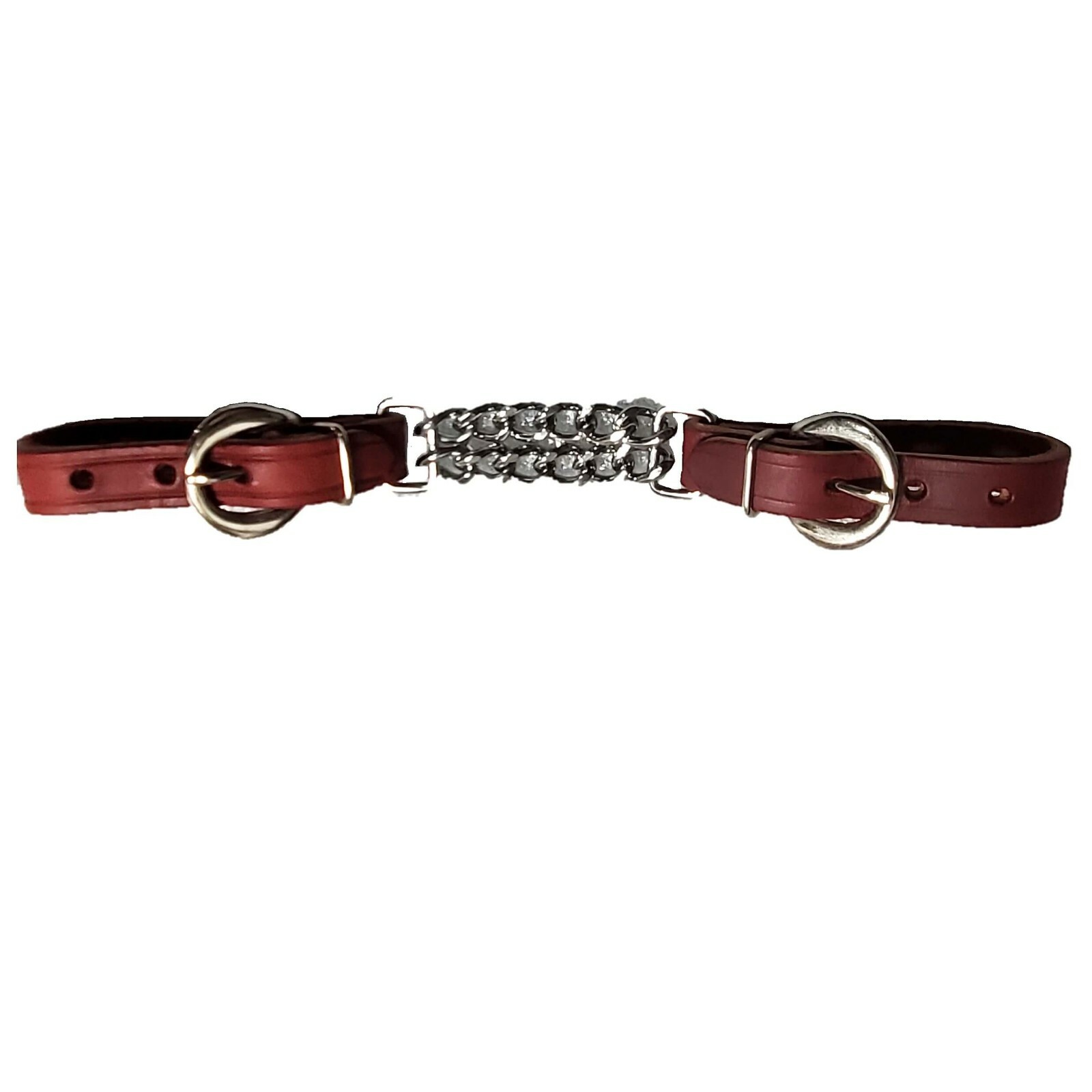 New Latigo Leather Curb Chains with Double Chain Bit Strap