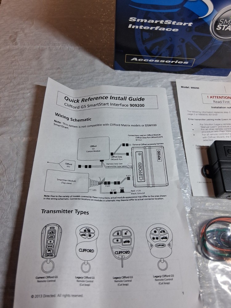 CLIFFORD G5 909200 SMARTSTART INTERFACE