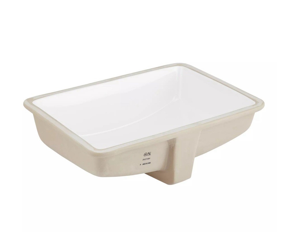 21" Myers White Rectangular Porcelain Undermount Bathroom Sink