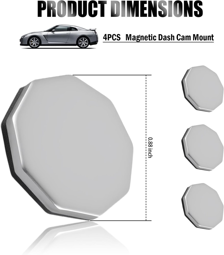 4PCS Magnetic Compatible with Garmin Dash Cam Mount,Dash Cam Mount Replacement C
