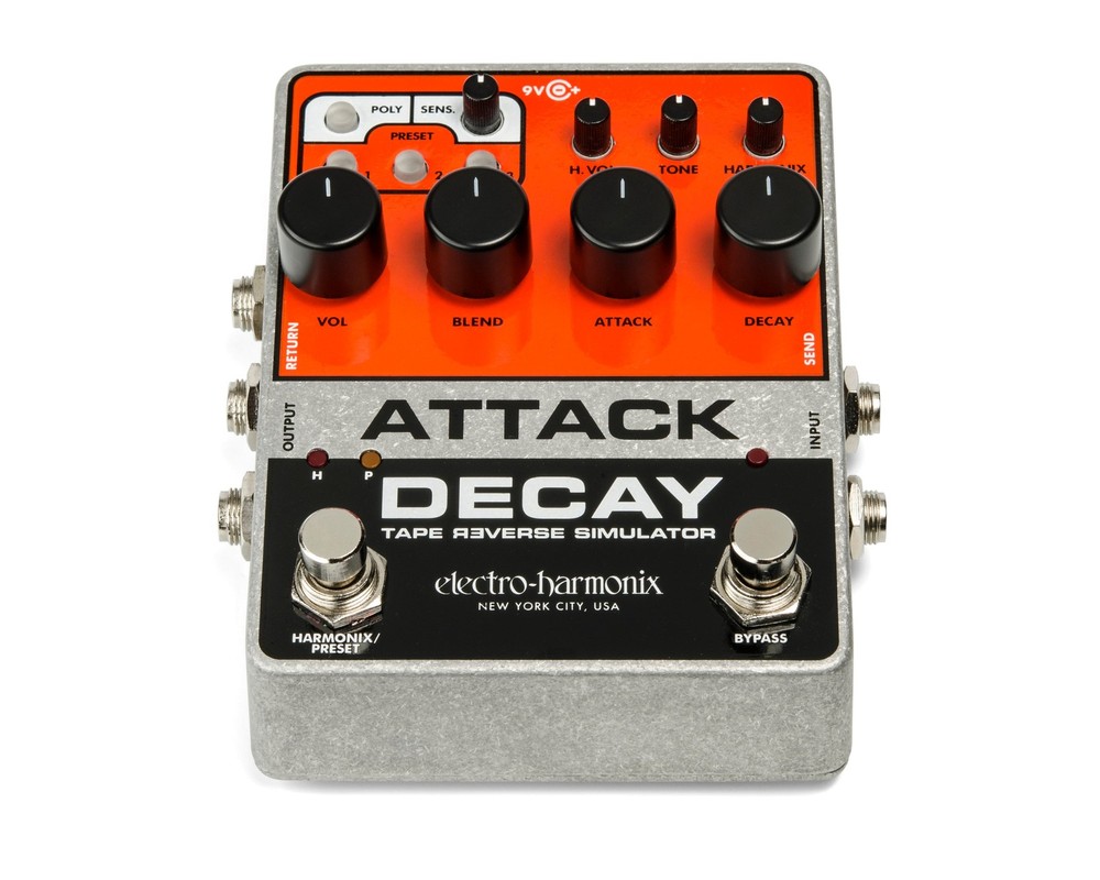 Electro-Harmonix Attack Decay Tape Reverse Simulator and Volume Envelope Pedal