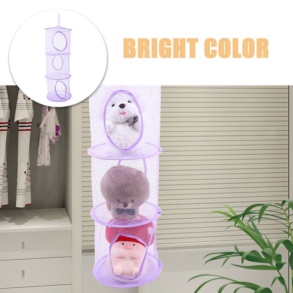 2 Pcs Practical Stuffed Animal Storage Hammocks Foldable Hanging Net