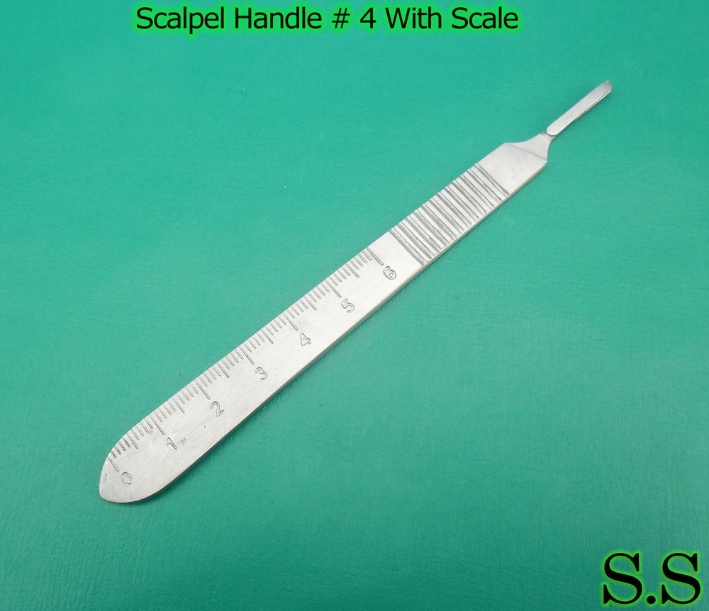 12 PCS SCALPEL HANDLE # 4 WITH SCALE