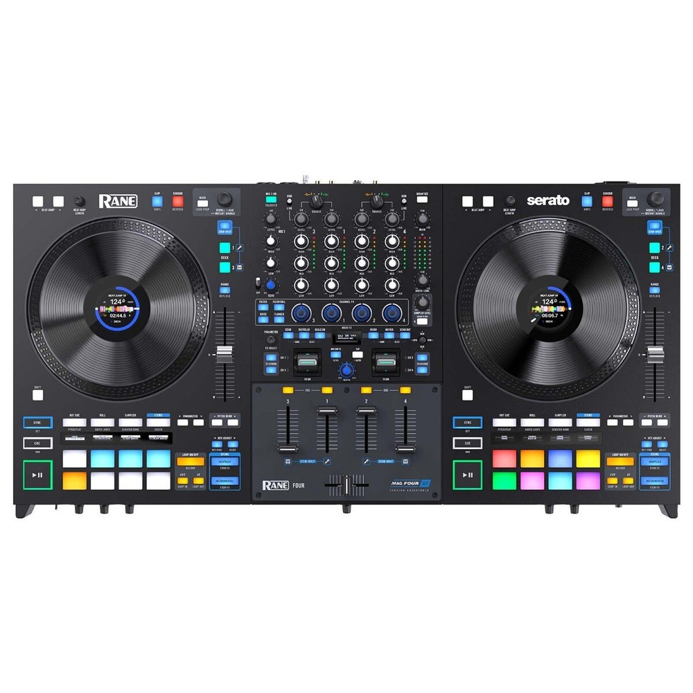 Rane FOUR Advanced 4 Channel Mixer Stems Serato DJ Controller w Soft Case