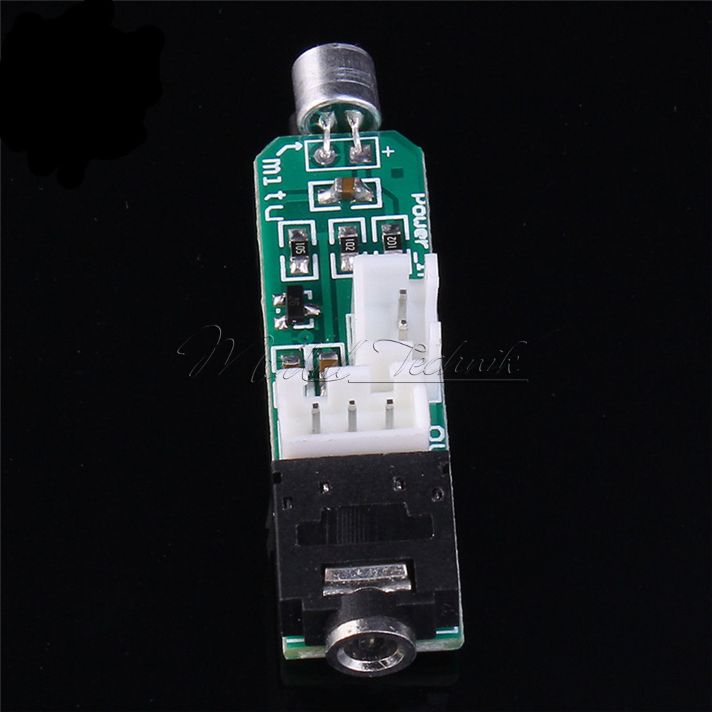 Microphone Circuit Amplification Module DC 1.5-5V 3P Terminal 3.5mm Audio Socket