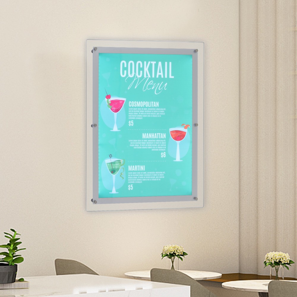 Wall Mount LED Art Picture Frame Light Box, LED Light Advertising Display Frame