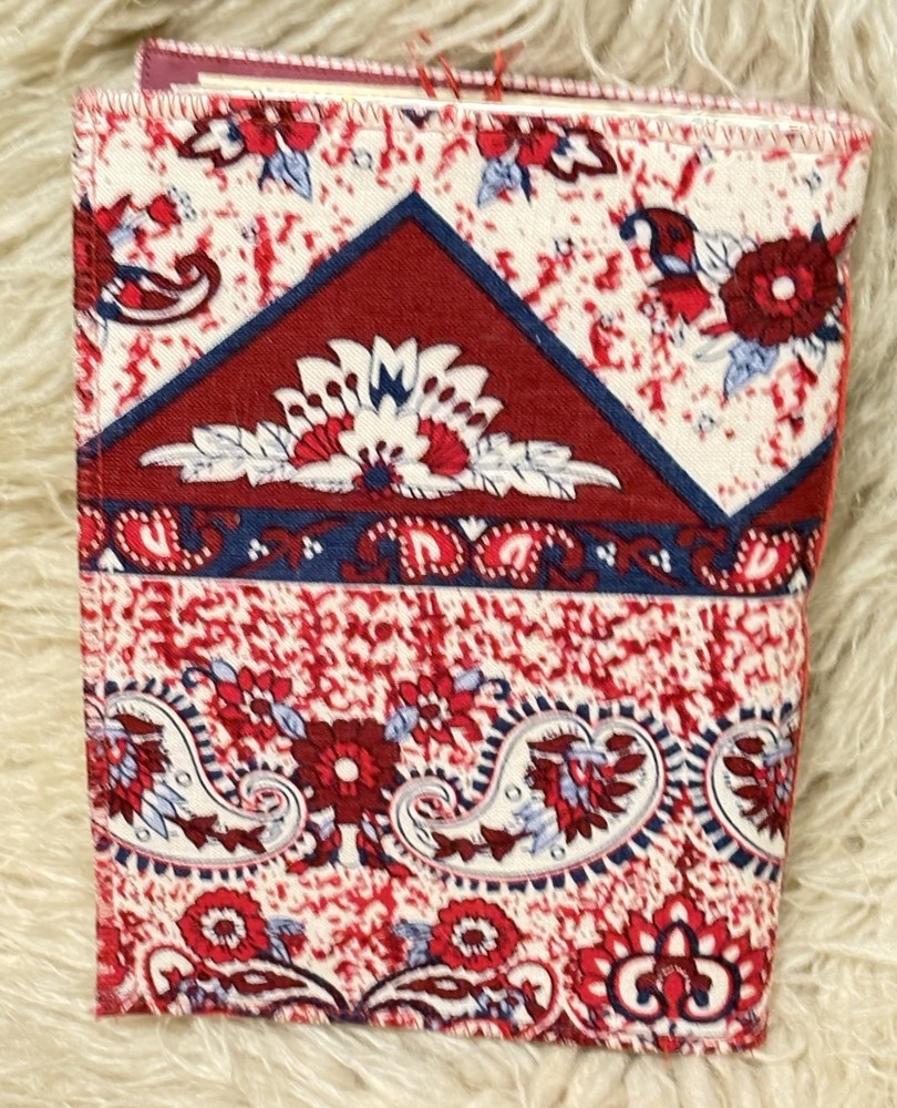 Junk Journal BOHO Red purple Morocco Print Interactive Diary Handmade New