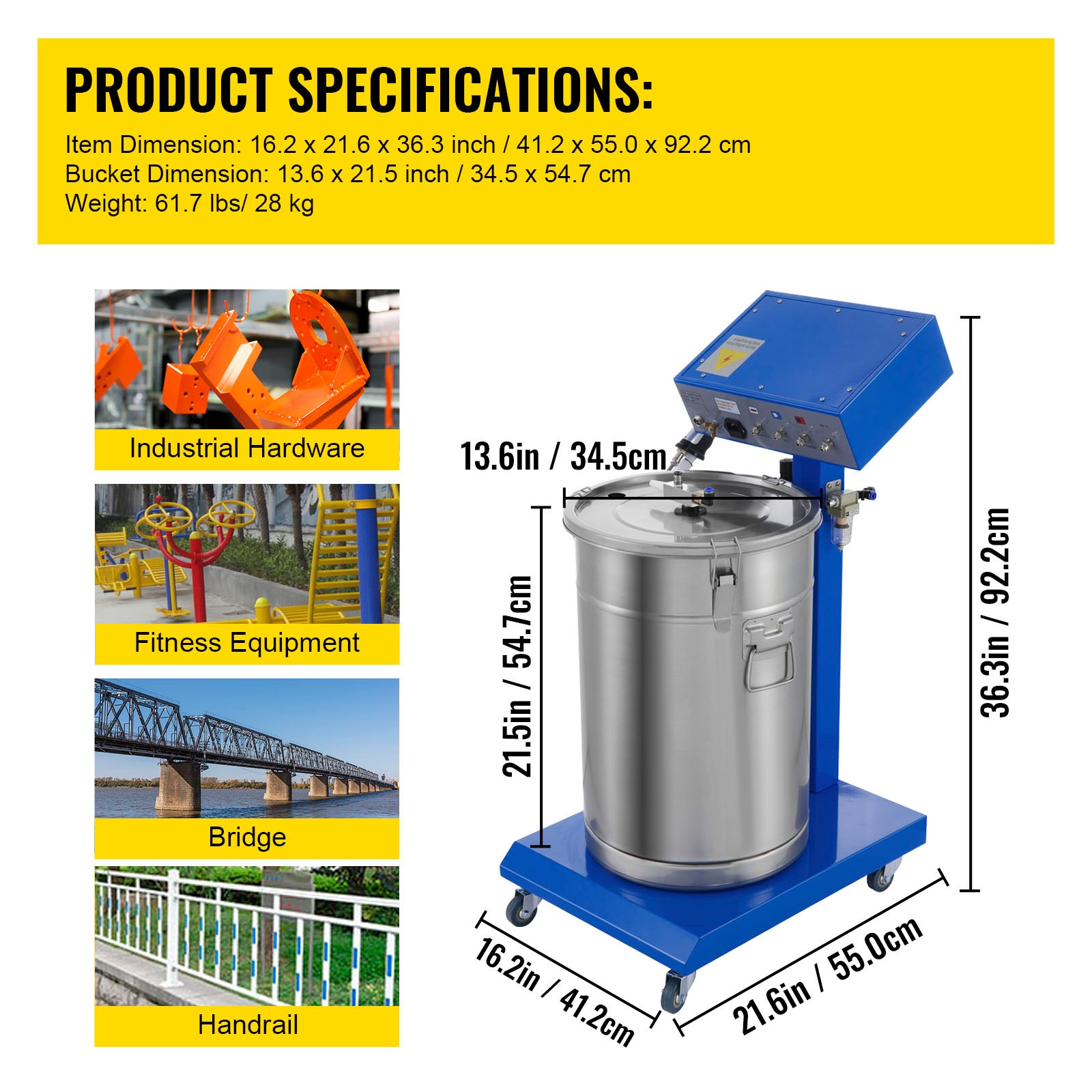 Spray Powder Coating System Machine Spraying Gun Paint System Powder Coating