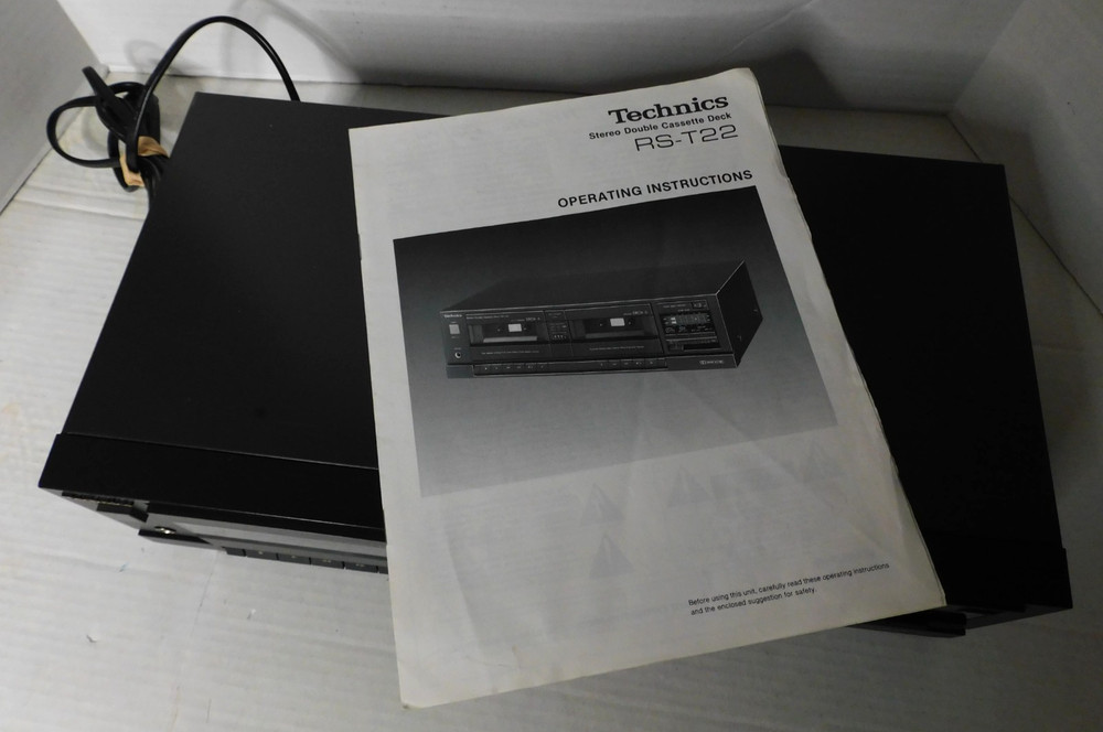 Technics Stereo Double Cassette Deck - RS-T22 - Includes Manual - Works Great!
