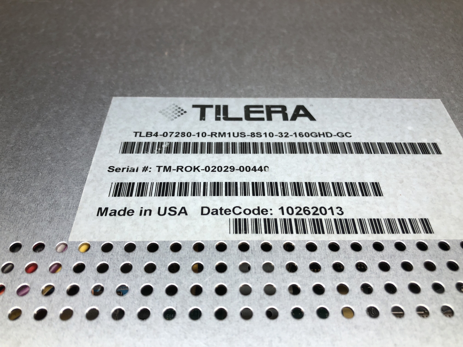 Tilera TLB4-07280-10-RM1US-8S10-32-160GHD-GC TILEmpower-Gx DEV 72 Core NO HDD