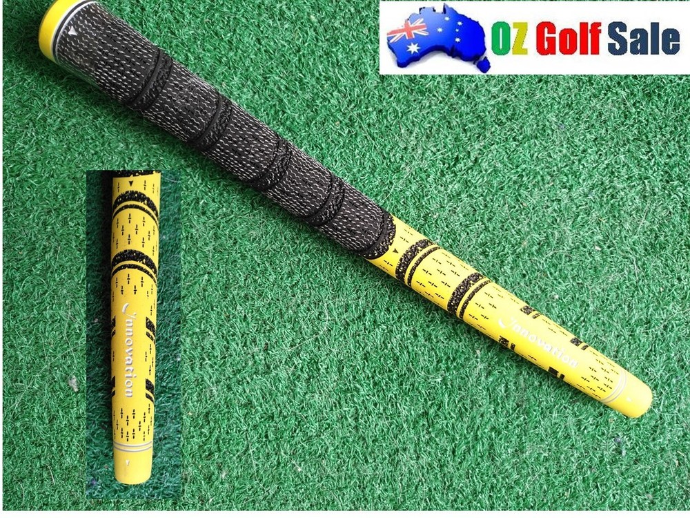 13pcs Innovation Golf Multicompound Decade Midsize 1/2 Cord Grip Pride Yellow/BK