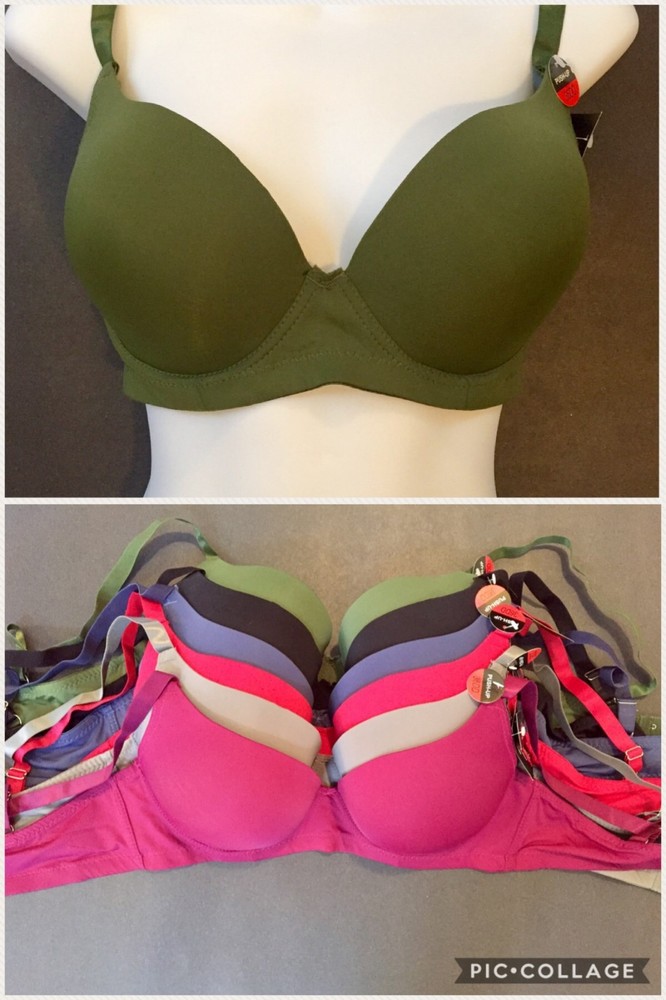 DD CUP PUSH UP BRAS NWT AND UNDERWIRE SIZES 36/38/40 SOLID PATTERN