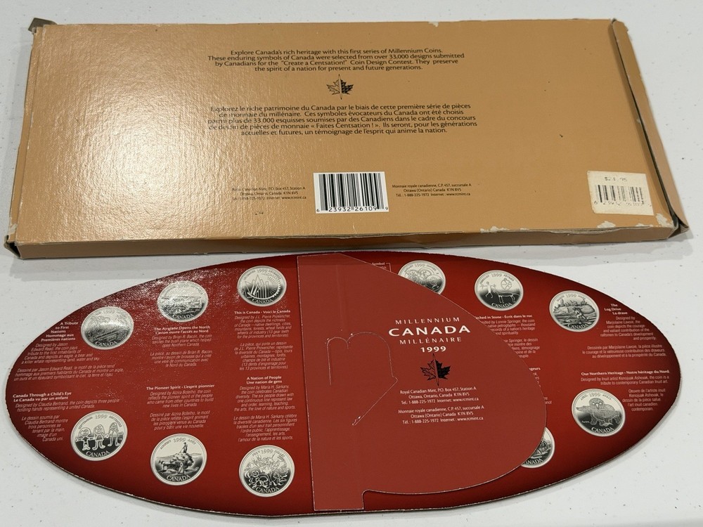 1999 Canada Millennium Quarter Coin Set