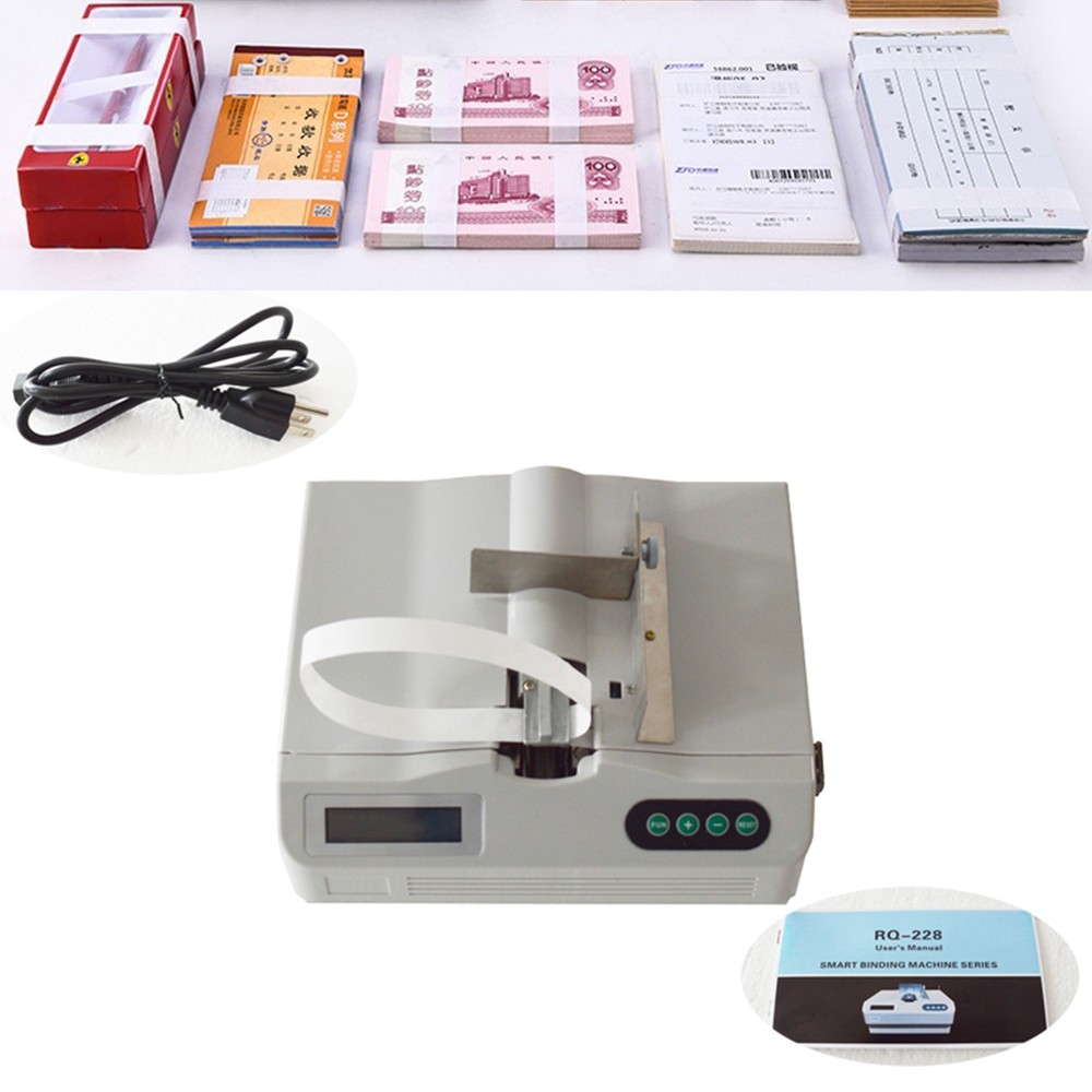Automatic Money Bundle Machine Bill Currency Strapping Equipment 110V