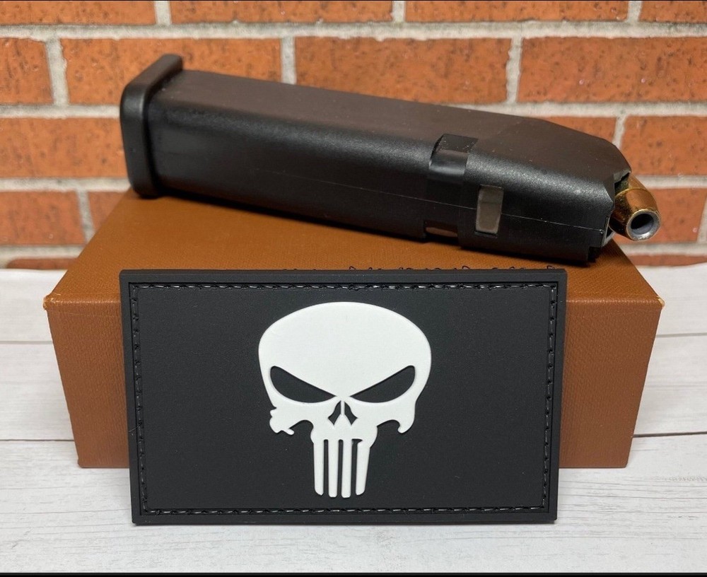 Punisher PVC Patch - Tactical Morale Skull Patch - Punisher Patch Hook Backed