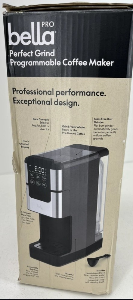 Bella PRO - Perfect Grind Programmable Single-Serve Coffee Maker Grind And Brew