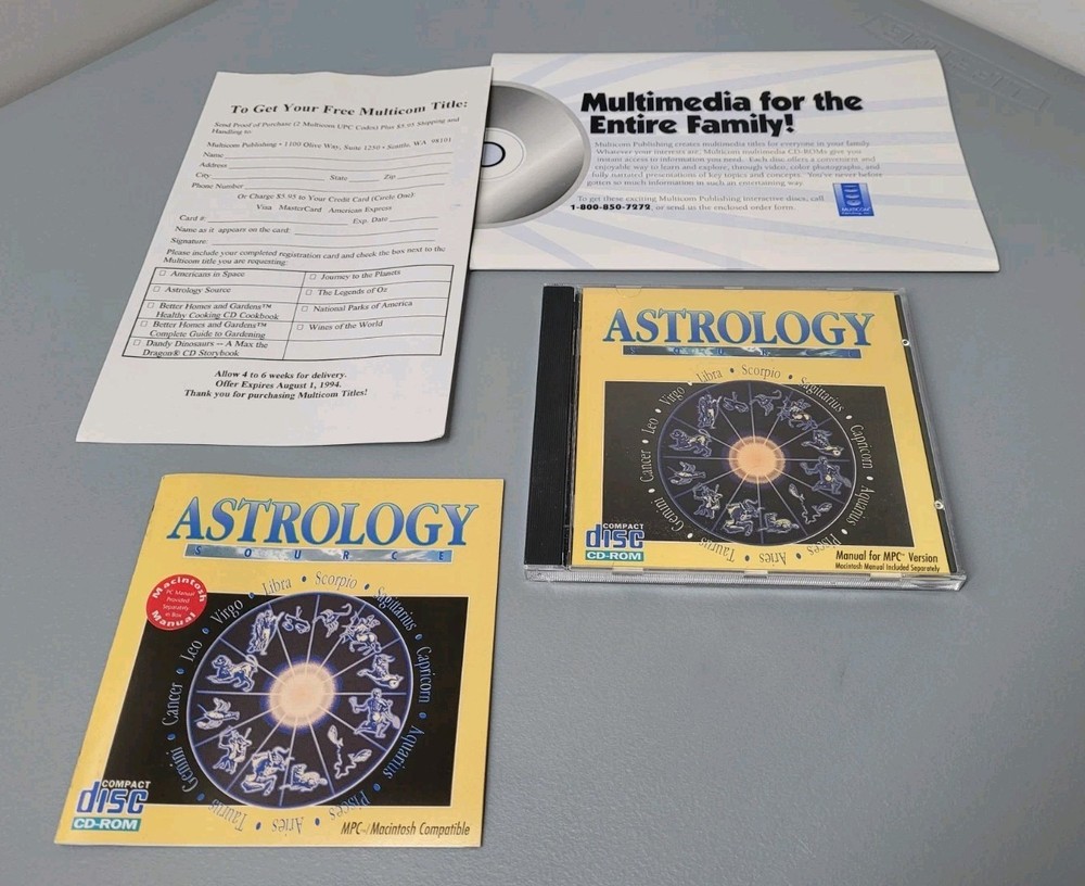 Astrology PC CD-ROM Big Box Complete MPC Mac Windows Software Vintage