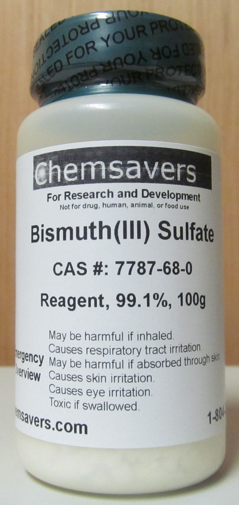Bismuth(III) Sulfate, Reagent, 99.1%, 100g