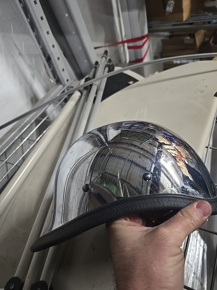 biker Large hard hat Chrom