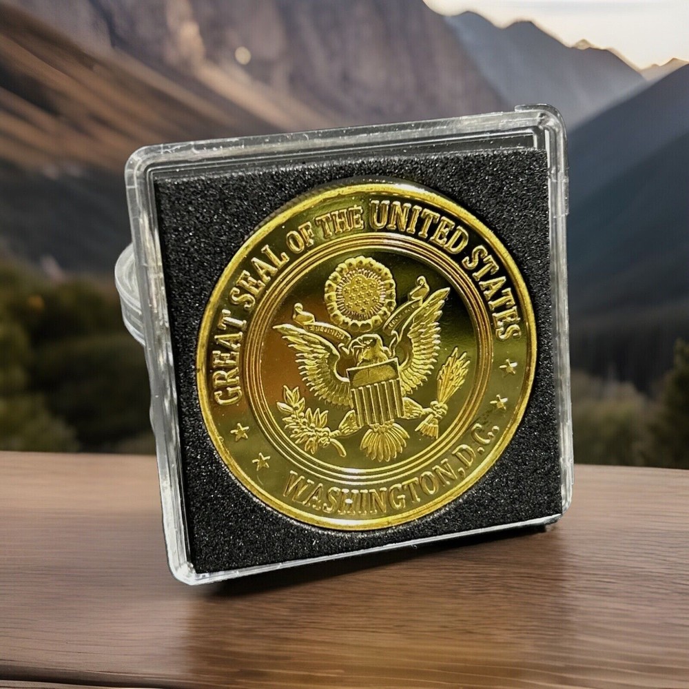 NEBRASKA State 1867 Seal Challenge Coin Colorized USA INCLUDES CASE!