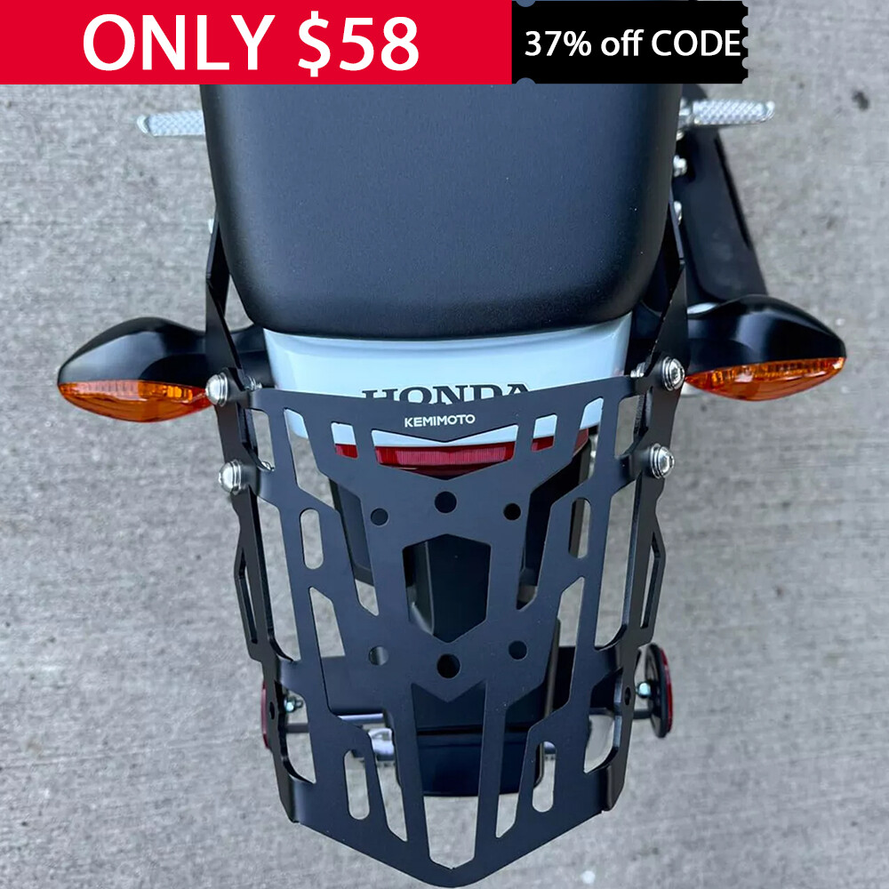 KEMIMOTO Rear Tail Storage Rack Luggage Carrier For Honda Grom 125 2022-2024