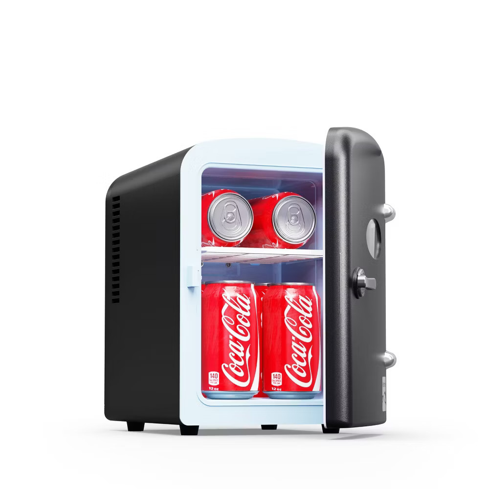 Kenmore 6 can Mini Refrigerator: Countertop Tiny Fridge for Skincare & Makeup,