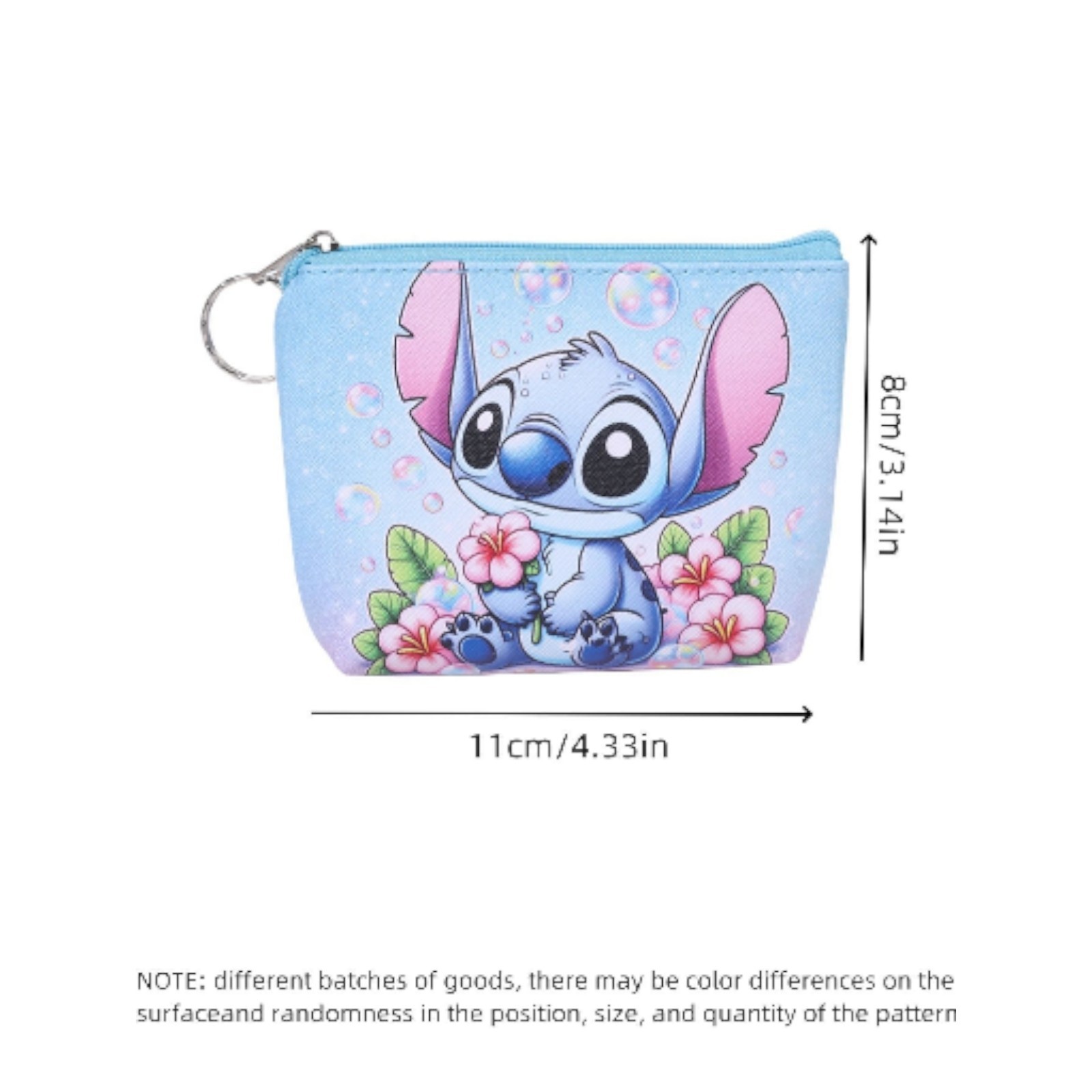 Disney Stitch Mini Coin Purse Clutch Key Case Storage Bag Cartoon