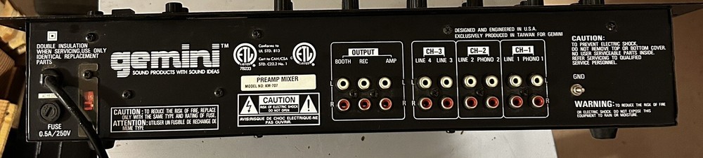 Gemini KM-707 Preamp Mic Mixer Multi Function Digital Processor