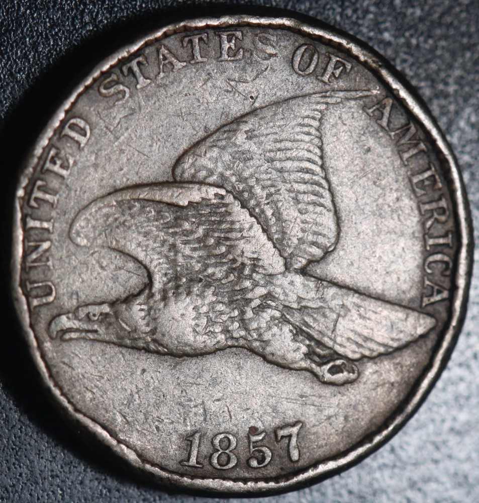 1857 FLYING EAGLE CENT - XF EF