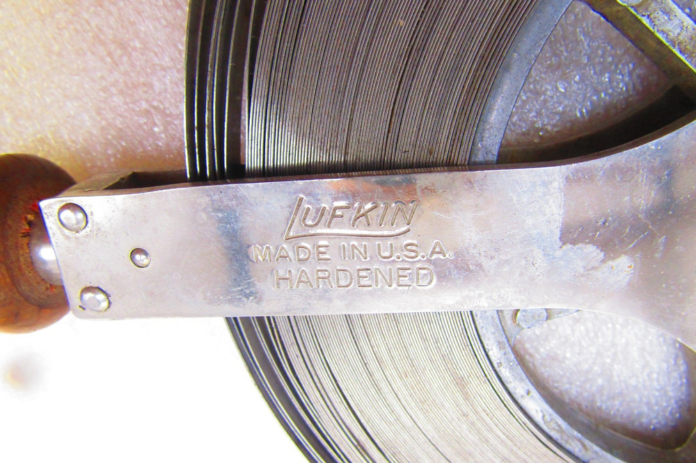 Lufkin Engineers Pattern Frame Steel Tape, 100 ft with plumb bob.