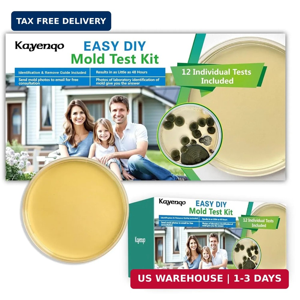 Mold Test Kit for Home - 12 Simple Detection Tests,Test HVAC System,Home Surface