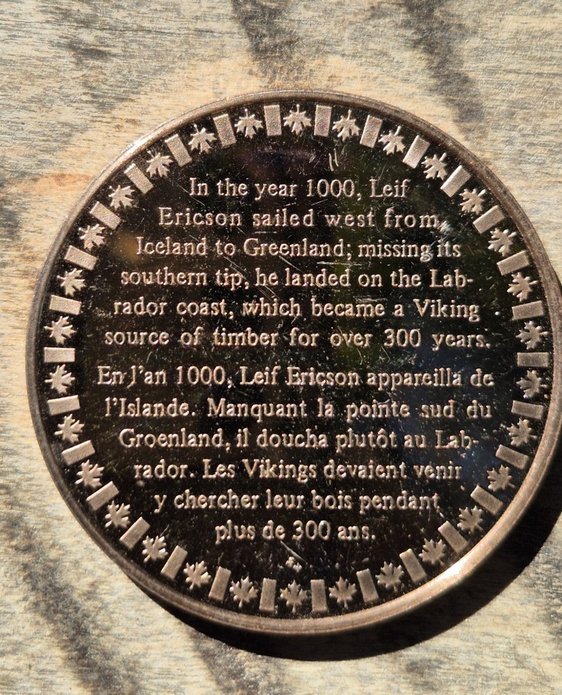 Bronze Leif Erickson Coin