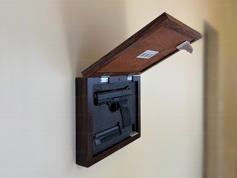 Hidden Gun Storage Wall Art – Personalized Concealment Case with 3D Initials