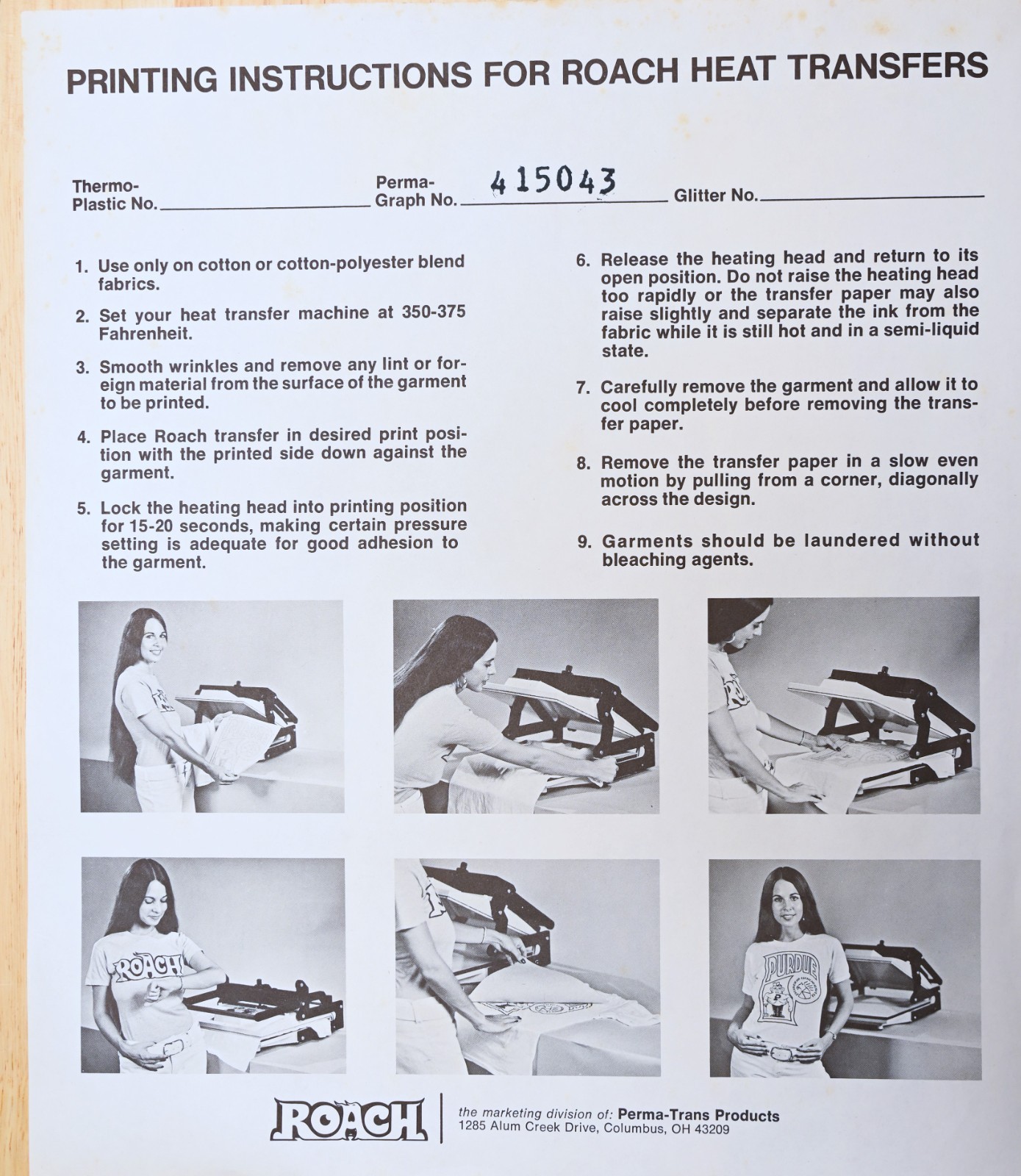 Original VINTAGE 1970s Heat Transfer | Ramblin' Wreck Georgia Tech - '76