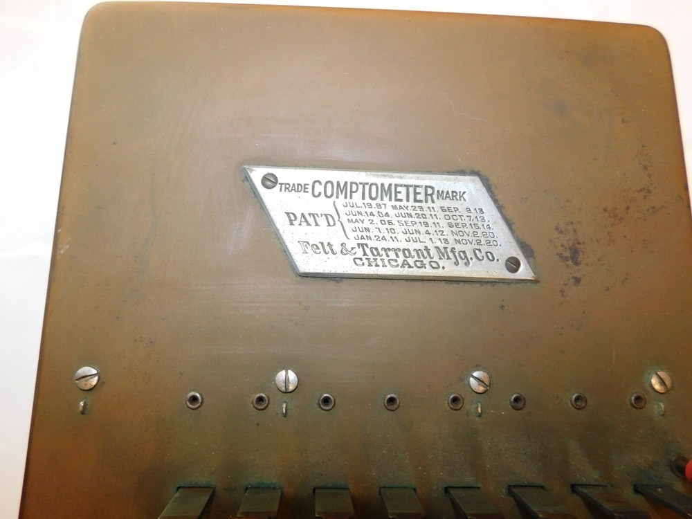 Vintage Felt & Tarrant Comptometer 1920's Mechanical Calculator Adding Machine
