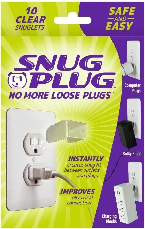Snug Plug Your Loose Outlet Fix (10/Pack Clear)