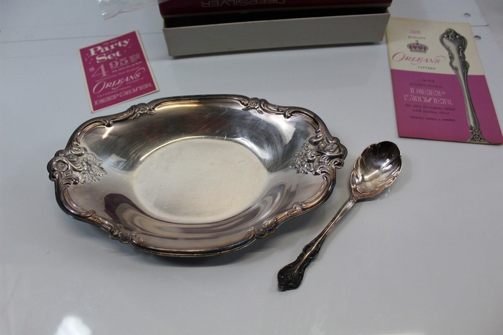 Vintage 2 PC Party Serving Set by International Silver Orleans Pattern