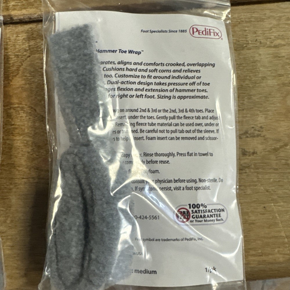 2 Pedifix ToeSnug Hammer Toe Wraps Medium