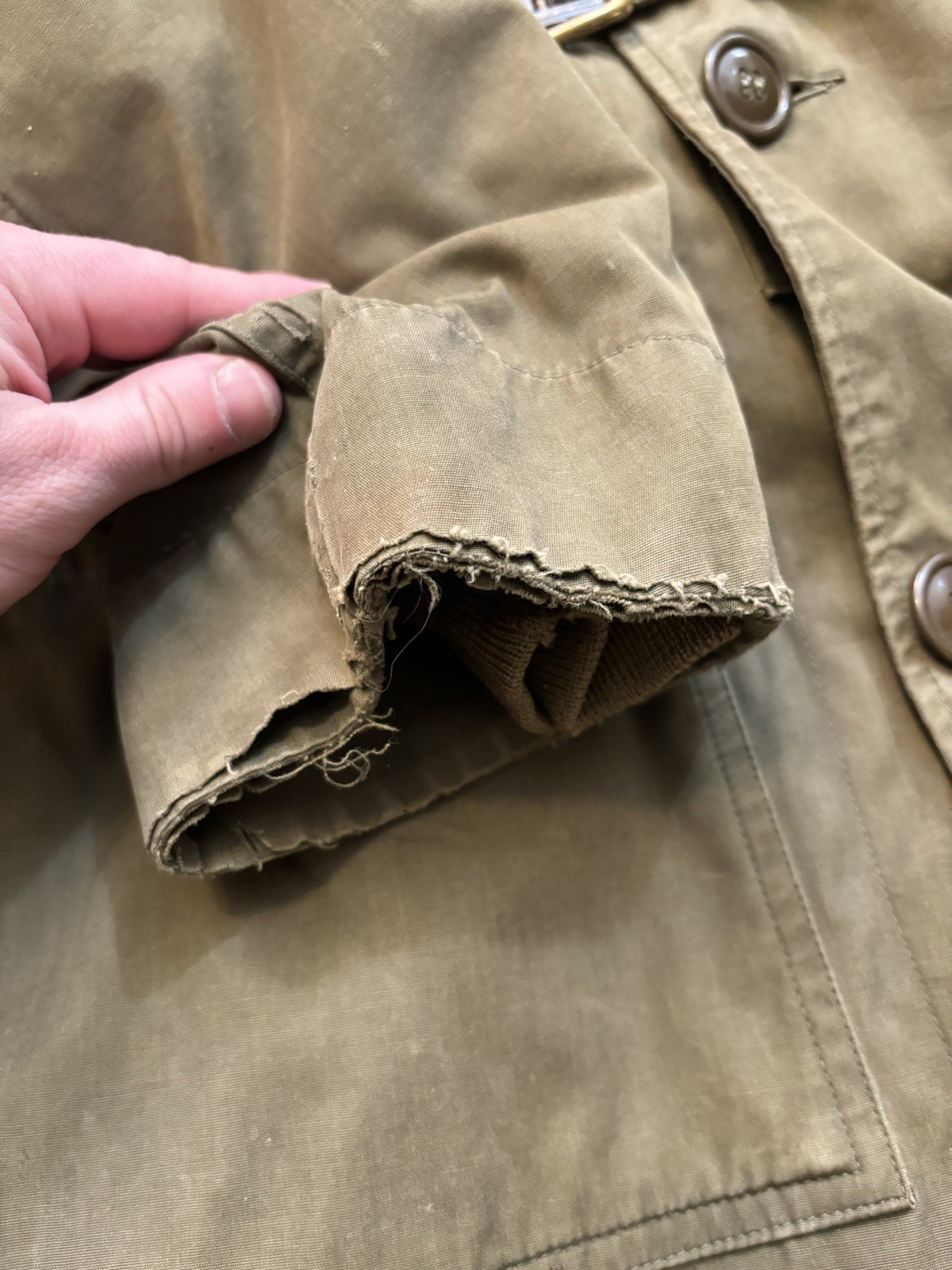 VTG M1947 US Military Parka Med W/ Liner Korean War Salty Army USMC