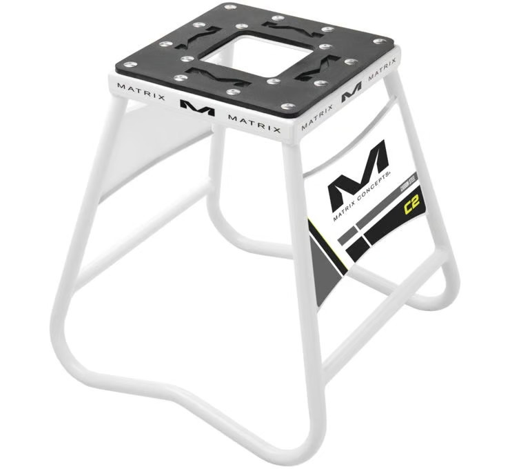 Matrix Concepts C2 Steel Stand - White Motorcycle Dirt Bike C2-100