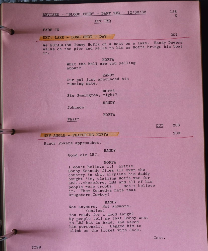 1982 Blood Feud Original Revised Final Draft Script + Shooting Schedule & More