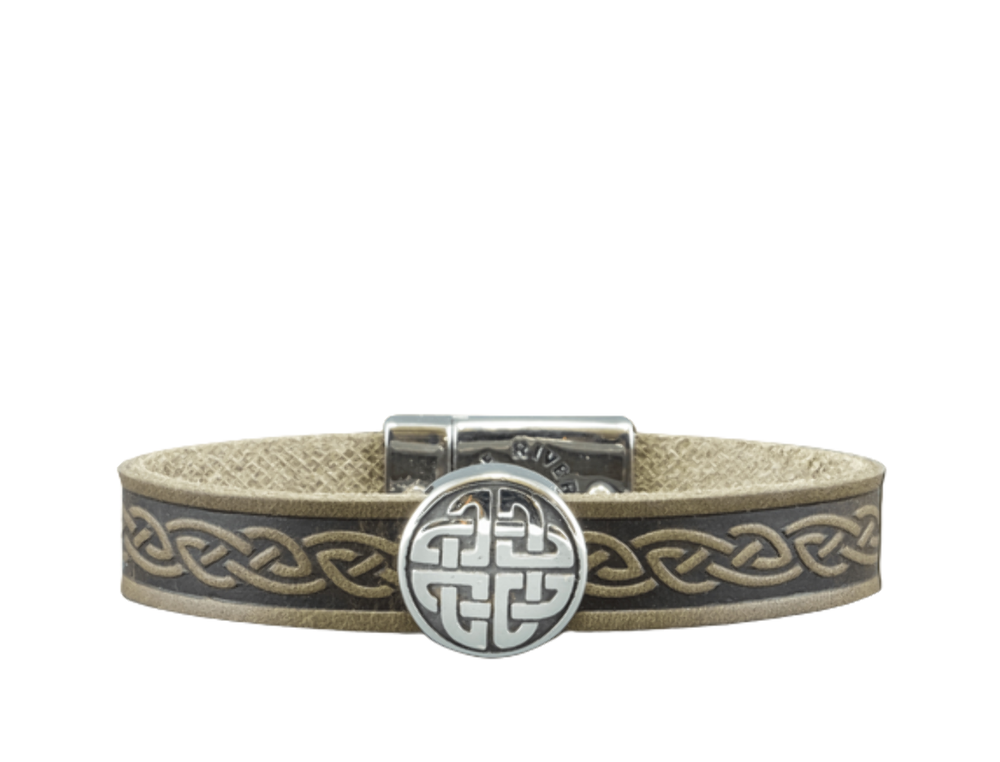 Lee River Celtic Knot Leather Cuff Bracelet